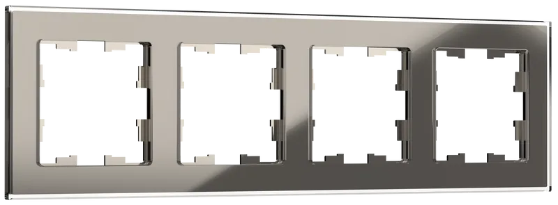 

Рамка IEK BRITE BR-M42-G-K30, горизонтальная и вертикальная, 4-поста, дымчатый (BR-M42-G-K30), BR-M42-G-K30