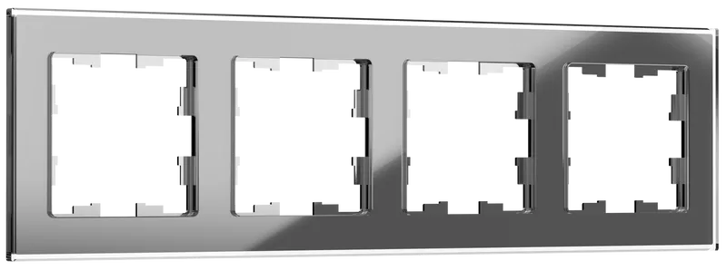 Рамка IEK BRITE BR-M42-G-K03, 4-поста, серая