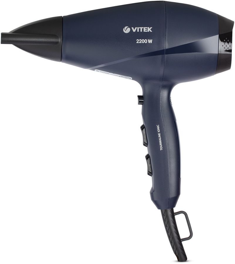 

Фен Vitek VT-2532 2.2 кВт, режимов: 4, насадок: 1, синий, VT-2532