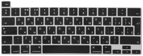 

Накладка на клавиатуру Barn&Hollis для Apple Macbook Pro 13 (2020), черный (УТ000021887)