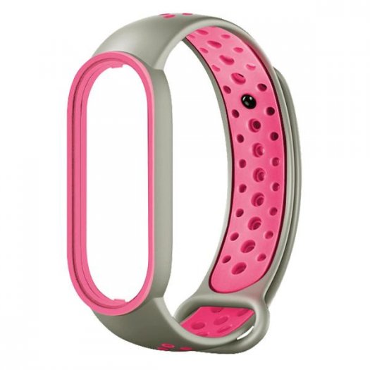 

Ремешок Red Line для Xiaomi Mi Band 7, серый/розовый (УТ000033300), 0