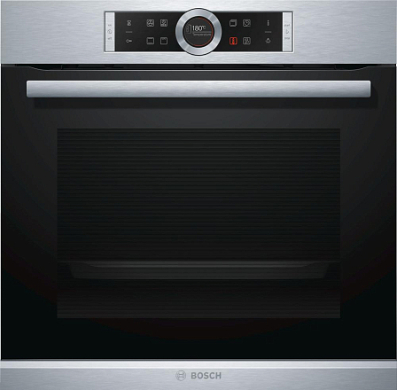 

Духовой шкаф электрический Bosch Serie 8 HBG632BW1S, белый (HBG632BW1S), Серебристый, HBG632BS1