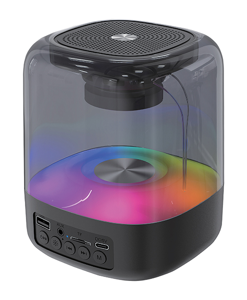 

Портативная акустика QUMO Plasma, 5 Вт, FM, AUX, USB, microSD, Bluetooth, подсветка, черный (ВТ 0082), Plasma