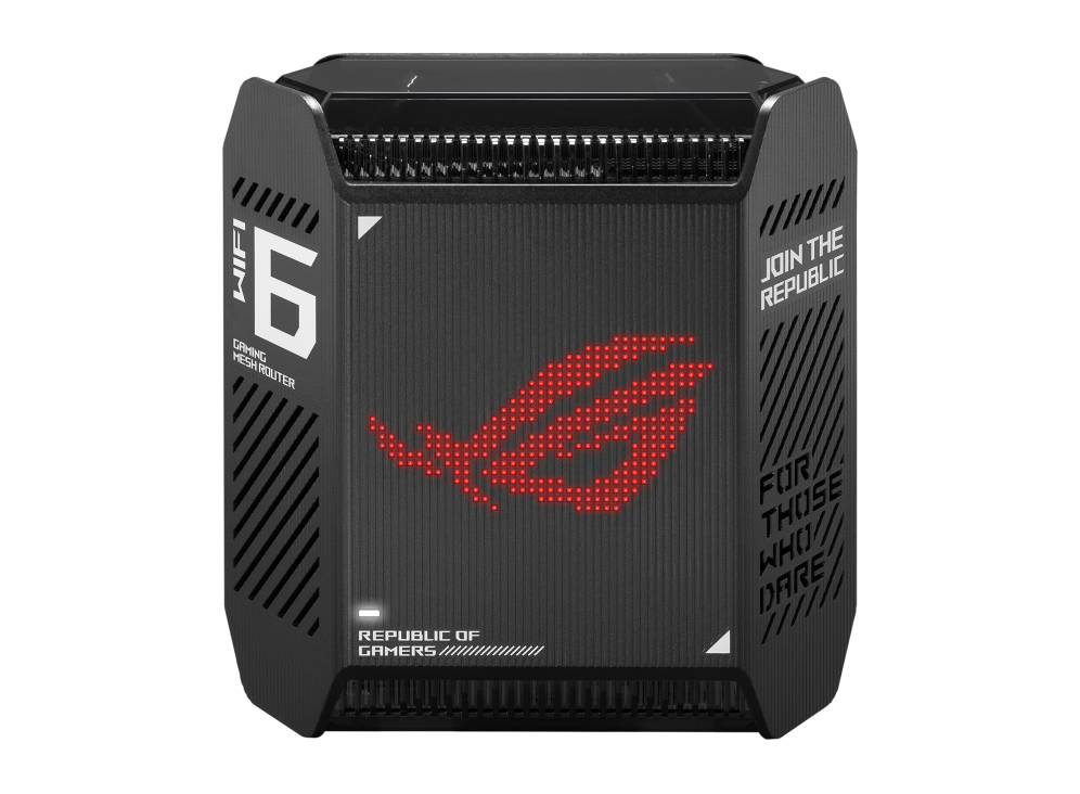 Дополнительный модуль Mesh ASUS ROG Rapture GT6 (B-1-PK), 802.11a/b/g/n/ac/ax, 2.4/5ГГц, до 5378 Мбит/с, LAN 3x1Гбит/с, WAN 1x2.5 Гбит/с, внутренних антенн: 9 (90IG07F0-MU9A10)