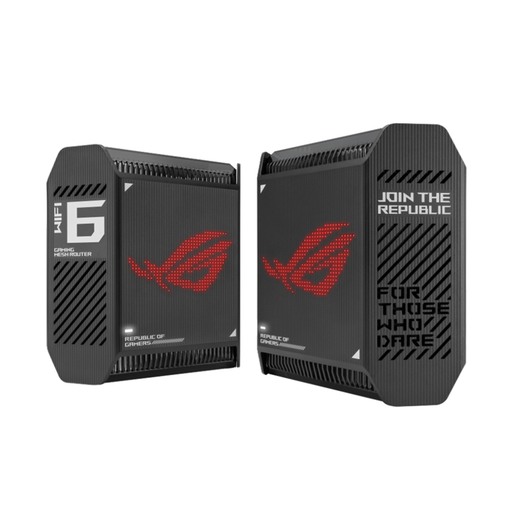 Mesh система ASUS ROG Rapture GT6 (B-2-PK), 802.11a/b/g/n/ac/ax, 2.4/5ГГц, до 5378 Мбит/с, LAN 3x1Гбит/с, WAN 1x2.5 Гбит/с, внутренних антенн: 9, комплект 2 (90IG07F0-MU9A20)