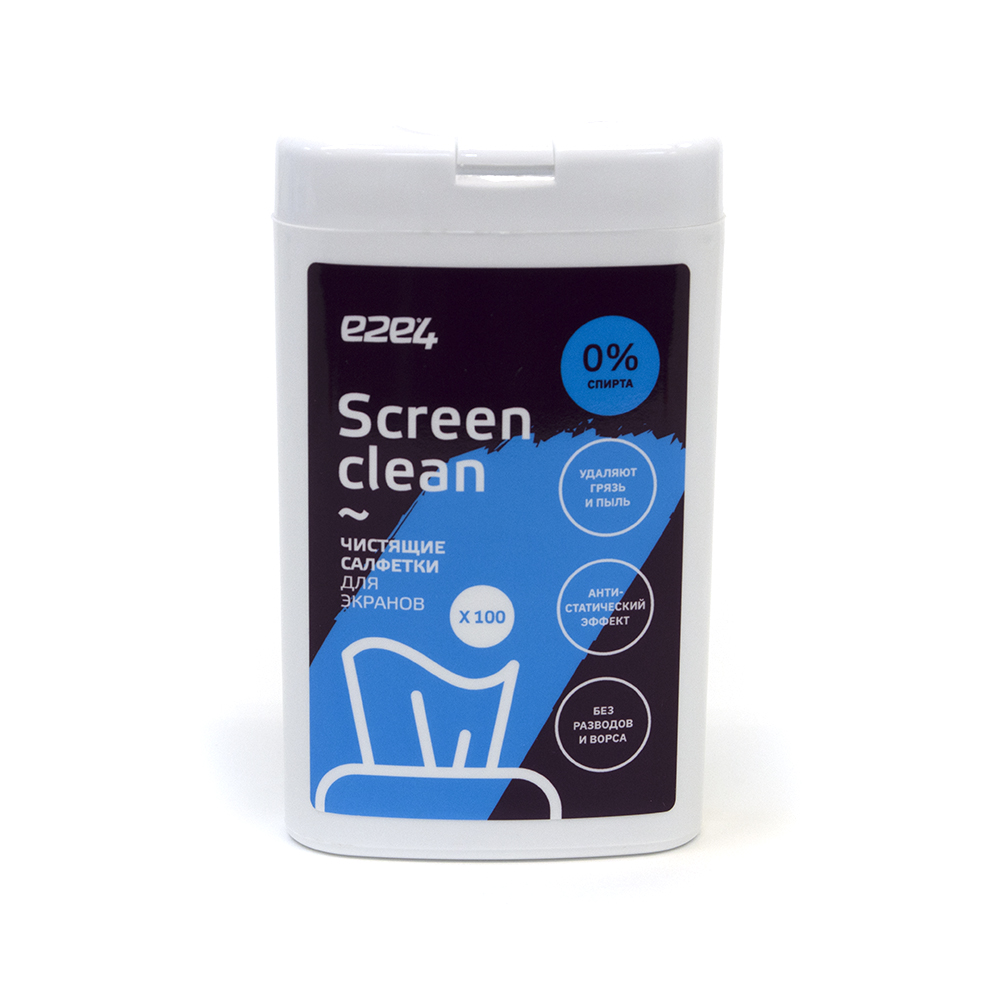 

Комплект салфеток влажных 100шт. для экранов OT-WET-SC-100 e2e4, 10шт