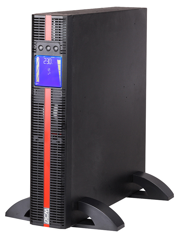 ИБП Powercom Macan SE, 3000 В·А, 3 кВт, IEC, розеток - 8, USB, черный (MRT-3000SE) б/у, после ремонта, следы эксплуатации, комплект: упаковка, дата кабель, кабель питания, фгт
