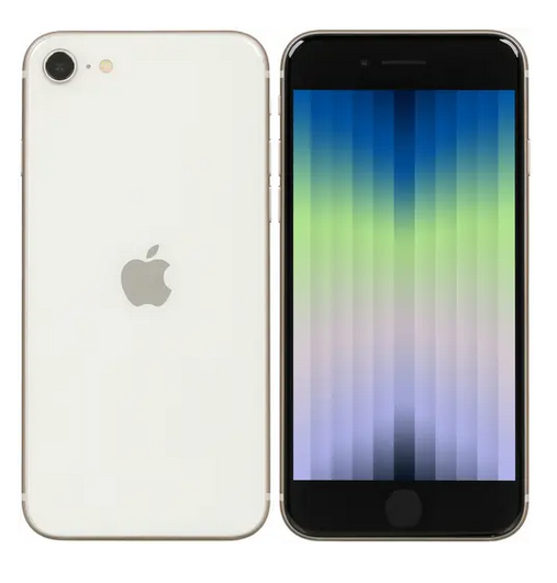 

Смартфон Apple iPhone SE (2022) A2782, 4.7" 750x1334 IPS, Apple A15 Bionic, 64Gb, 3G/4G/5G, NFC, Wi-Fi, BT, Cam, 2-Sim (nano SIM+eSIM), Lightning, iOS 16, белый (MMYD3J/A), iPhone SE (2022) A2782