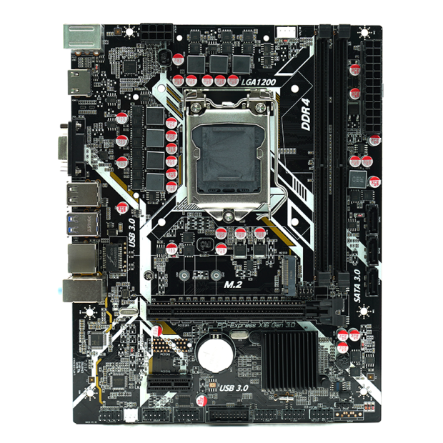 Материнская плата AFOX IH410D4-MA5-V2, Socket1200, Intel H410, 2xDDR4, PCI-Ex16, 3SATA3, 5.1-ch, GLAN, 4 USB 3.0, VGA, HDMI, mATX, Retail