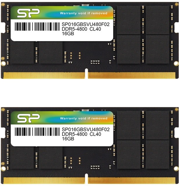 

Комплект памяти DDR5 SODIMM 32Gb (2x16Gb), 4800MHz, CL40, 1.1V, Silicon Power (SP032GBSVU480F22) Retail, SP032GBSVU480F22