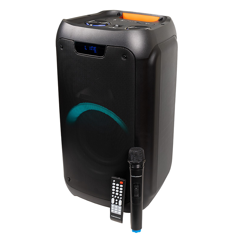 

Портативная акустика NAKATOMI GS-43, 60 Вт, FM, AUX, USB, microSD, Bluetooth, подсветка, черный, GS-43