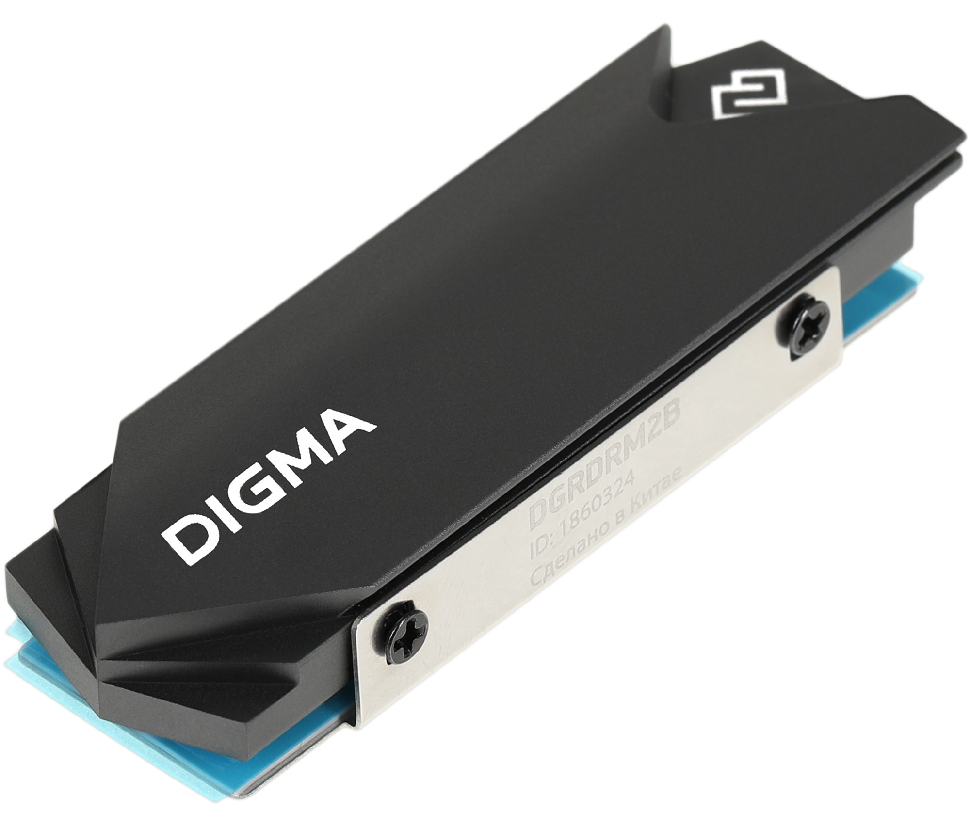 Радиатор для SSD Digma DGRDRM2B, алюминий, черный