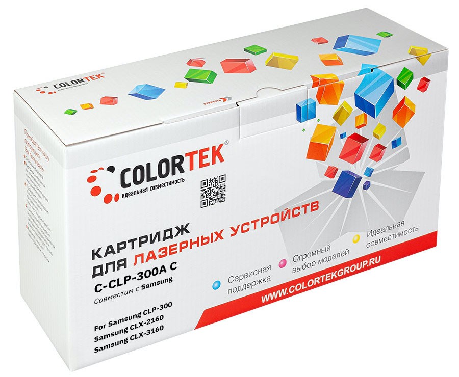 

Картридж Colortek CLP-300A для Samsung, голубой (СТ-CLP-300A)