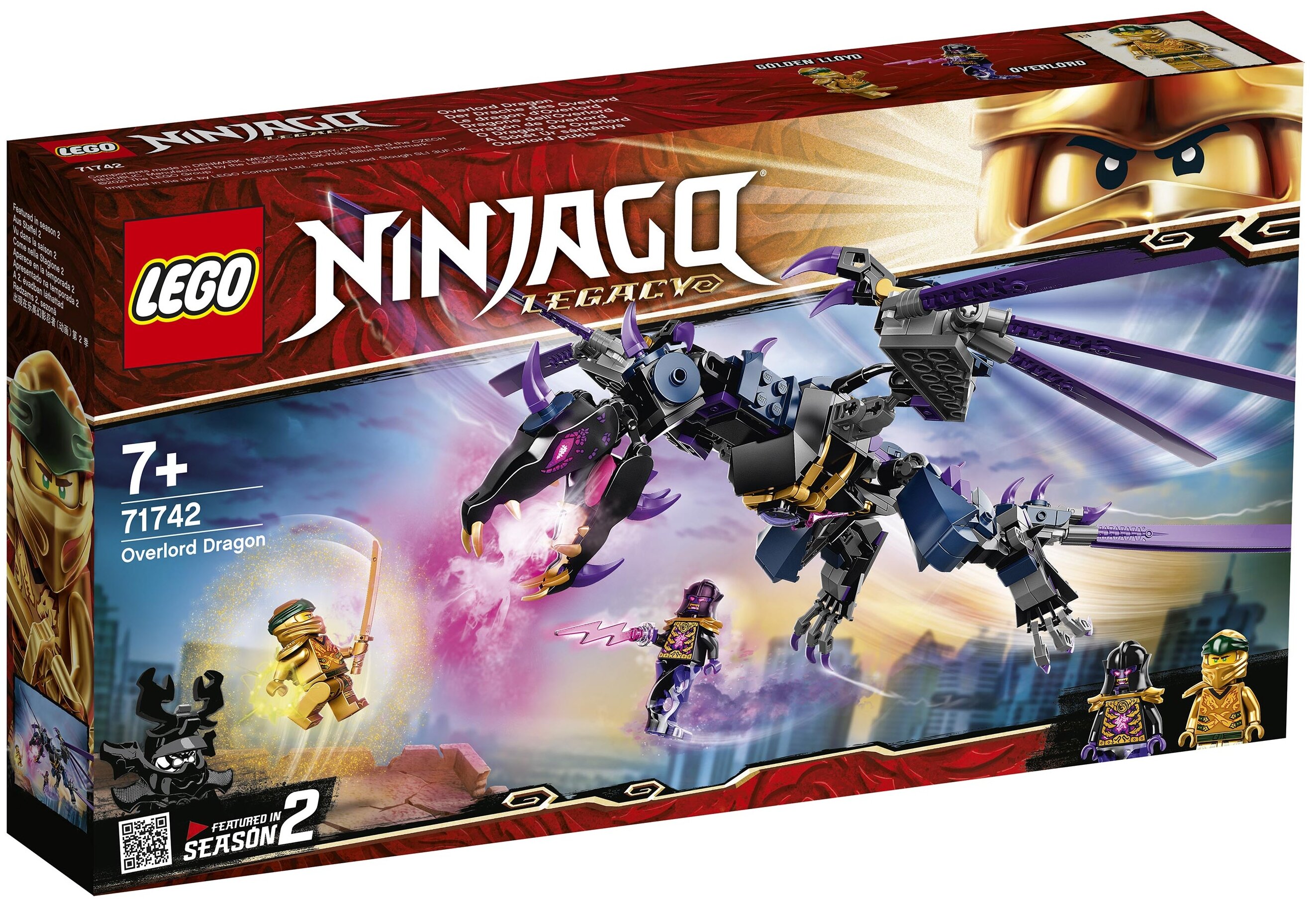 

Конструктор LEGO Ninjago Дракон Оверлорда, деталей: 372 (71742), Ninjago Дракон Оверлорда