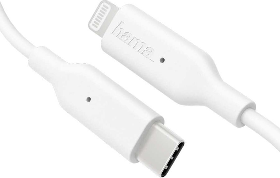 

Кабель Lightning(М)-USB Type-C (m), Hama, 1м, белый (00183295)