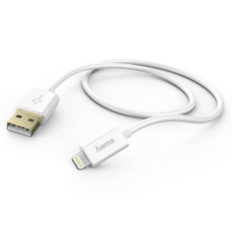 

Кабель Lightning(М)-USB2.0(AM), Hama, 1.5m, белый (00173640)