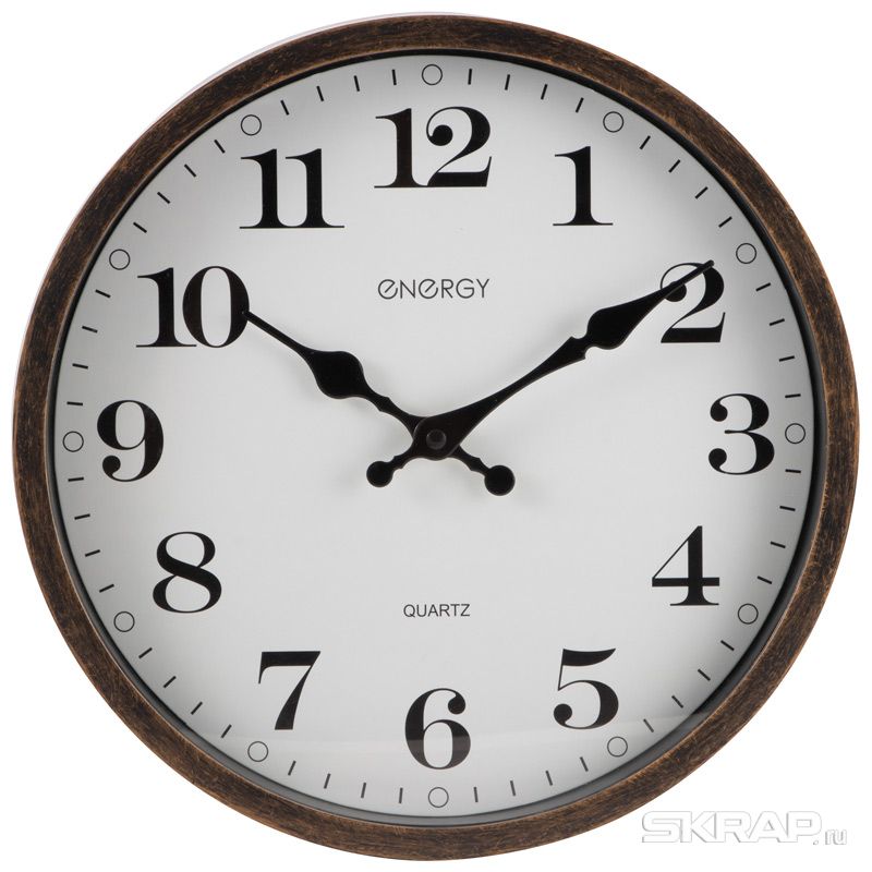 

Настенные часы ENERGY ЕС-146, 1xAA, коричневый (102256), ЕС-146