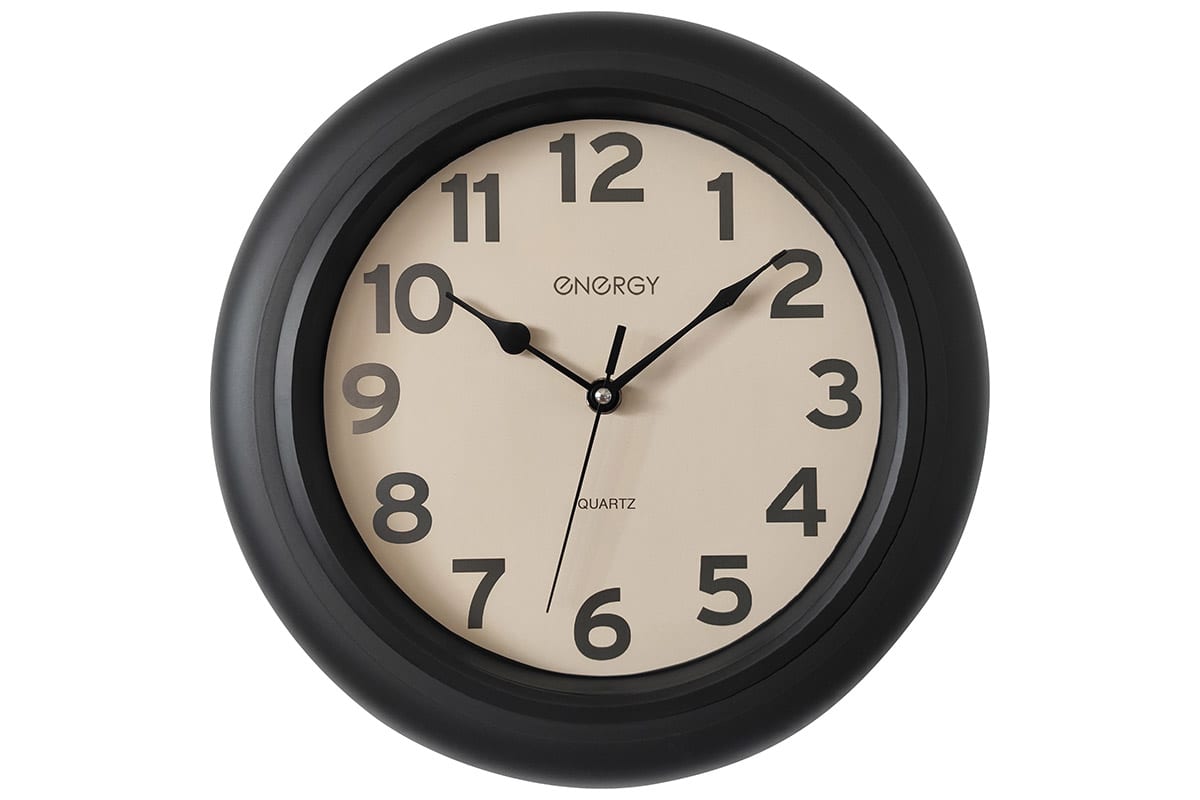 Настенные часы ENERGY ЕС-153, 1xAA, черный (102246)