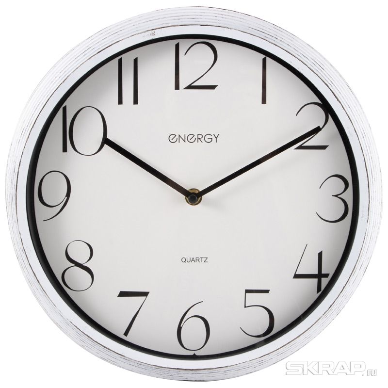 Настенные часы ENERGY ЕС-156, 1xAA, белый (102205)
