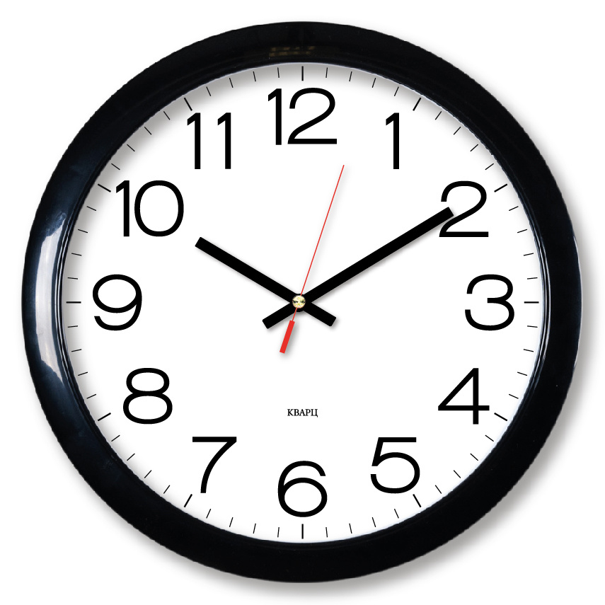 Настенные часы БЮРОКРАТ WallC-R78PN, 1xAA, D 29см, черный (WALLC-R78PN29/BLACK)