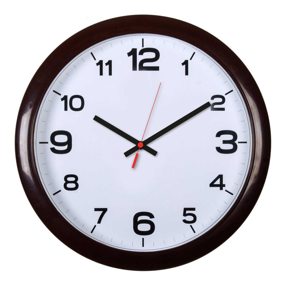 Настенные часы БЮРОКРАТ WALLC-R87P, 1xAA, D29см, темно-коричневый (WALLC-R87P29/DARK_BROWN)