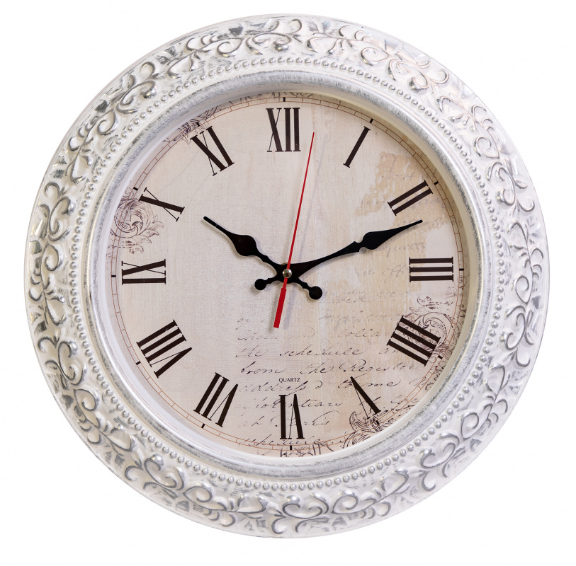 Настенные часы БЮРОКРАТ WALLC-R73P, 1xAA, D35см, белый (WALLC-R73P35/WHITE)