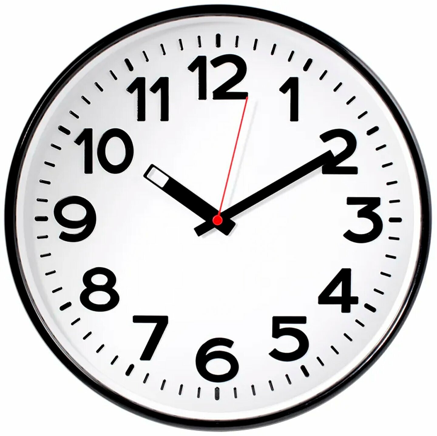 Настенные часы Troyka, 1xAA, черный/белый (78770783)