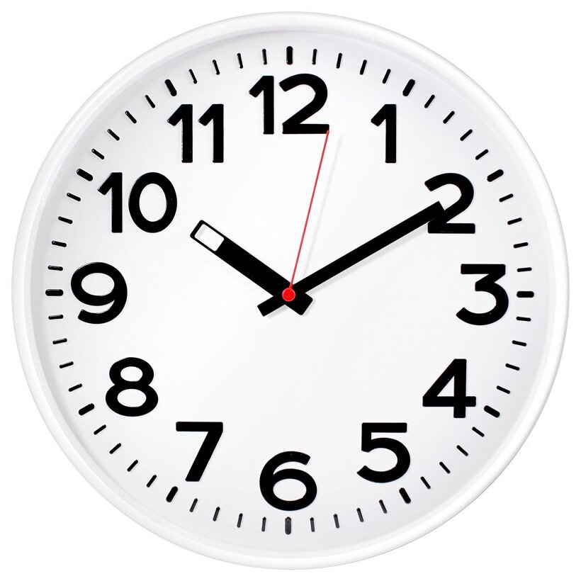 Настенные часы Troyka, 1xAA, белый (78771783)