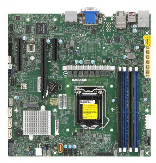 

Материнская плата Supermicro X12SCZ-QF, 1xSocket1200, Intel Q470, 4xDDR4, PCI-Ex16, 1xM.2-PCI-E/SATA, 4SATA3 RAID 0/1/5/10, 7.1-ch, 2xGLAN, IPMI, 6xUSB 2.0, 6xUSB 3.1, VGA, DVI, DisplayPort, mATX, Bulk (MBD-X12SCZ-QF-B), X12SCZ-QF