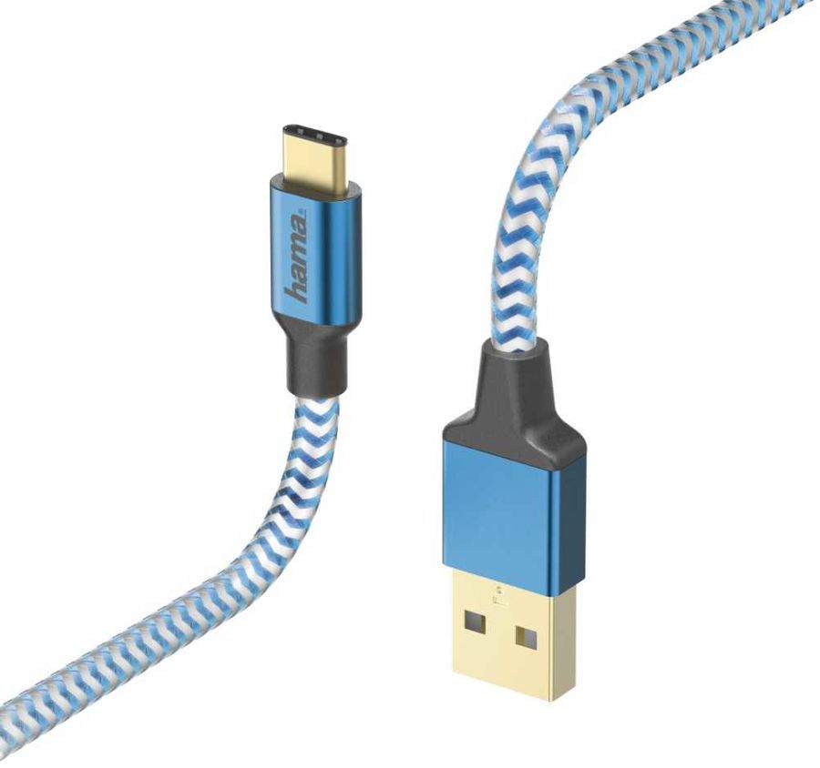 

Кабель USB 2.0 Type-C(m)-USB 2.0(Am), 1.5м, синий Hama (00178295)