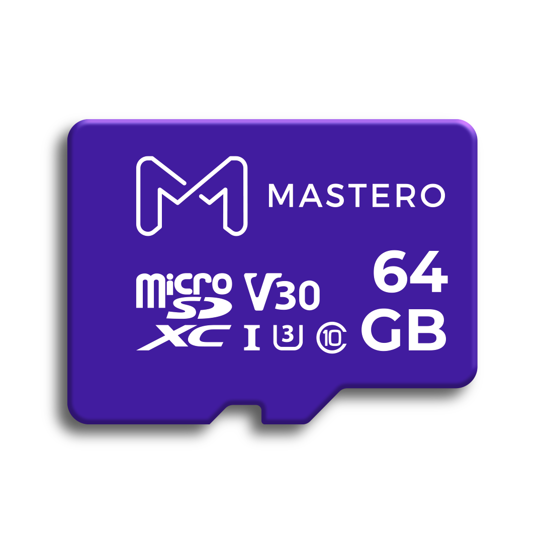 Карта памяти 64Gb microSDXC Mastero Class 10 UHS-I U3 V30 A1 + адаптер (MB-64-MSD)