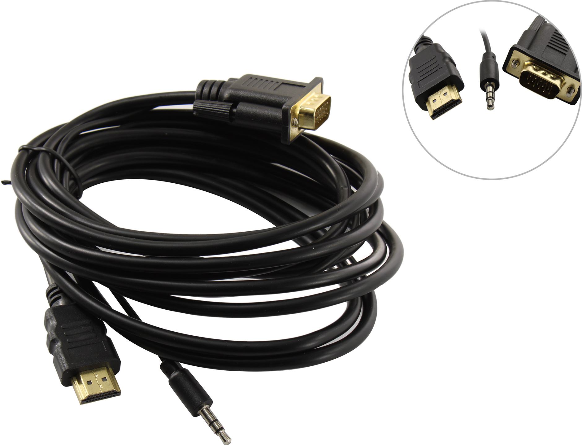 

Кабель-переходник (адаптер) HDMI(19M)-VGA(15M)/Jack 3.5mm(M), 3 м, черный Exegate EX-HDMIM-VGAM-3.5JackS-3.0 (EX294720RUS), EX-HDMIM-VGAM-3.5JackS-3.0