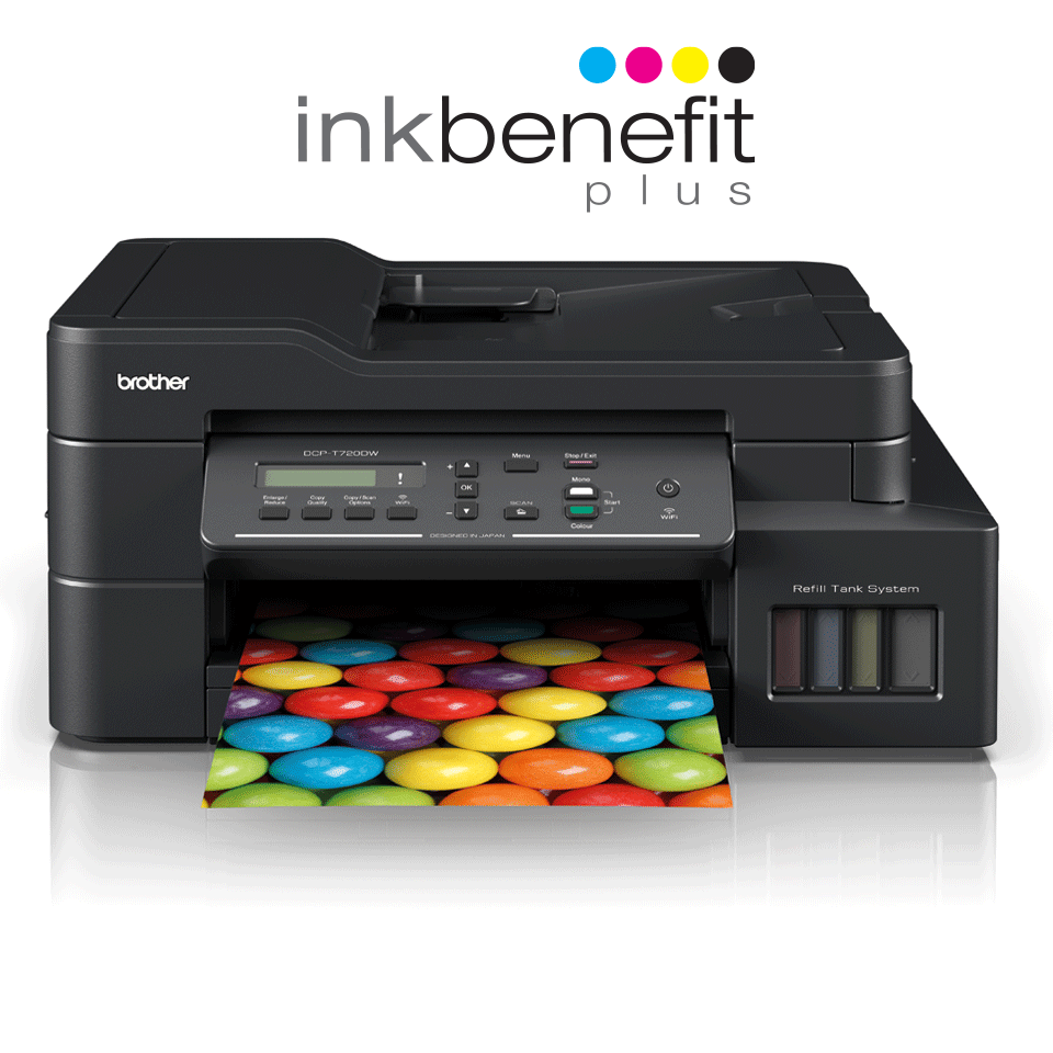 МФУ струйный Brother InkBenefit Plus DCP-T720DW, A4, цветной
