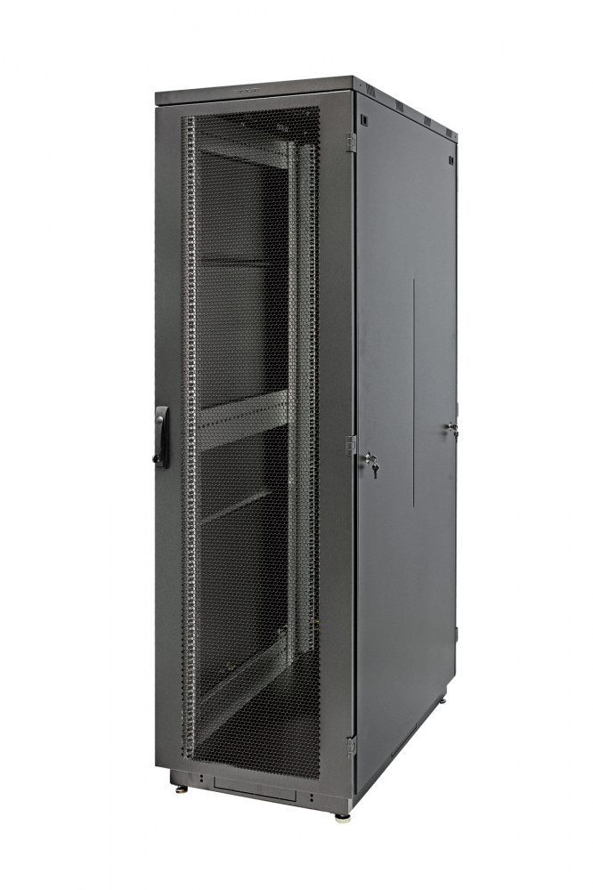 

Шкаф телекоммуникационный напольный 22U 600x800 мм, перфорация/металл, черный, Eurolan Racknet S3000 (60F-22-68-34BL), S3000