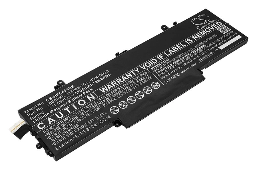 

Аккумуляторная батарея CameronSino CS-HPE404NB для HP, 11.6V, 5.7 А·ч, 65.8Wh, черный, CS-HPE404NB