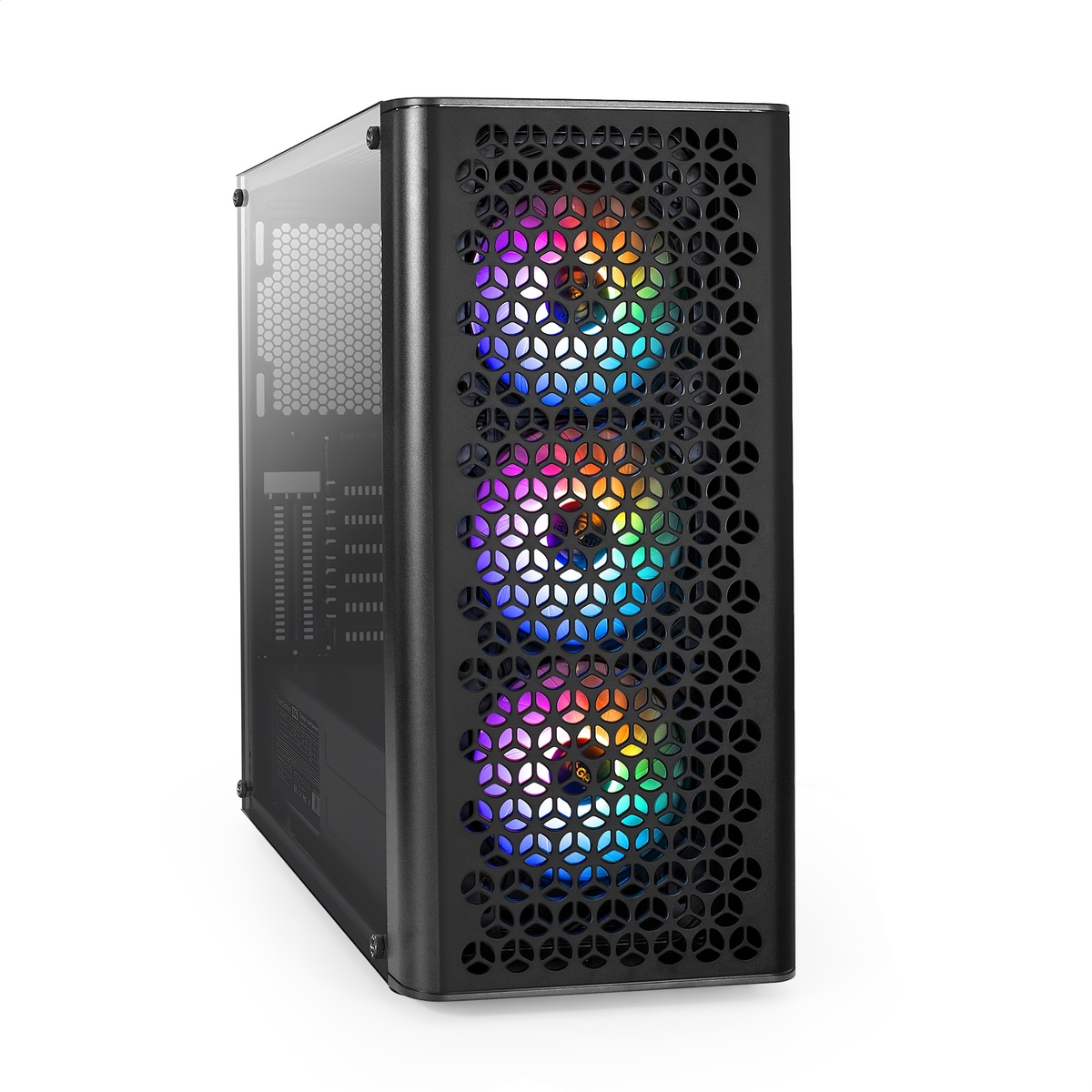 Корпус ExeGate EVO-9202-NPX500, ATX, Midi-Tower, USB 3.0, RGB подсветка, черный, 500 Вт (EX294971RUS)