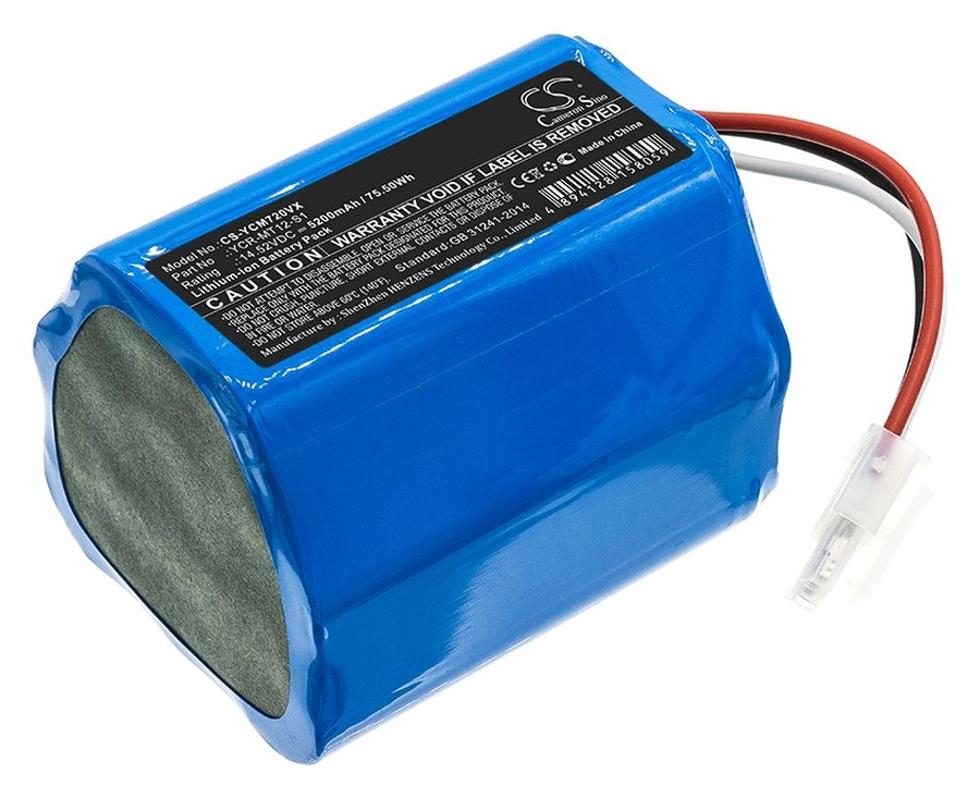 Аккумулятор CameronSino CS-YCM720VX, 14.52V, 5.2Ah для iClebo Omega, O5, YCR-M07-20W, синий