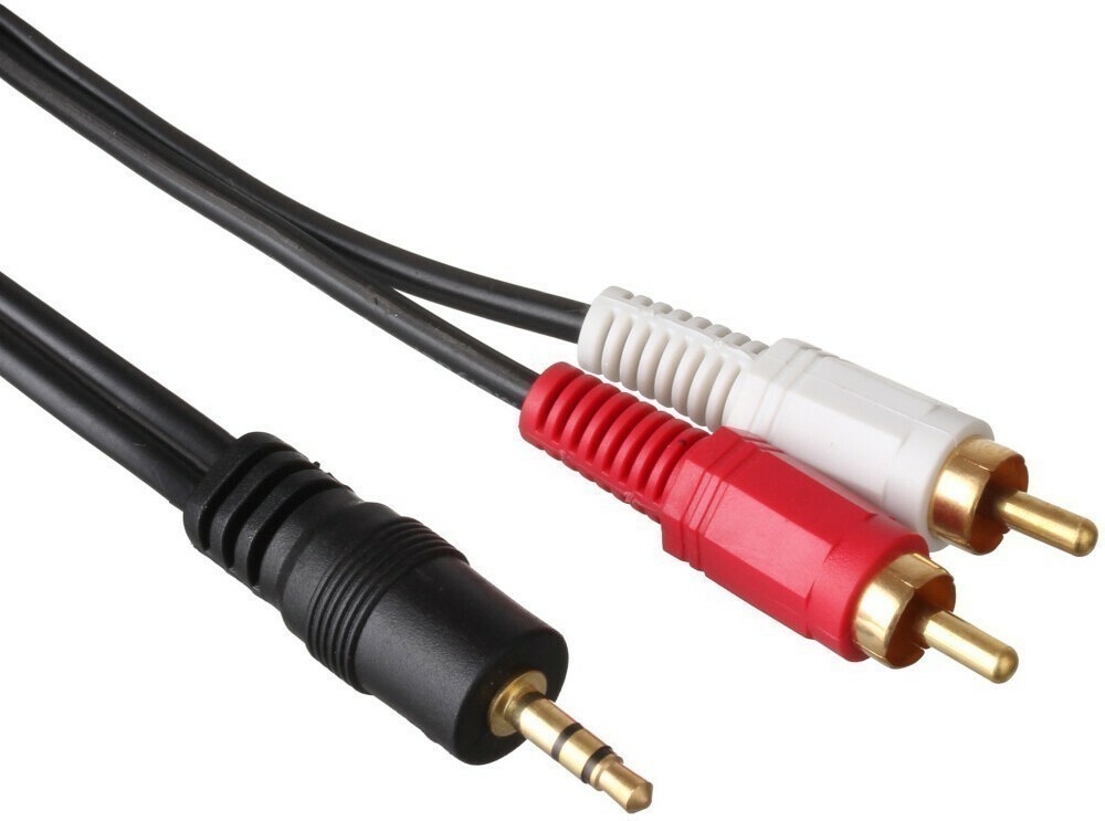 

Кабель соединительный Jack 3.5mm(M)-2xRCA(M), 1.5 м, черный Exegate (EX294734RUS)