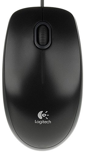 Мышь проводная Logitech B100, 1000dpi, оптическая светодиодная, USB, черный (910-003357/910-006605/910-005547)