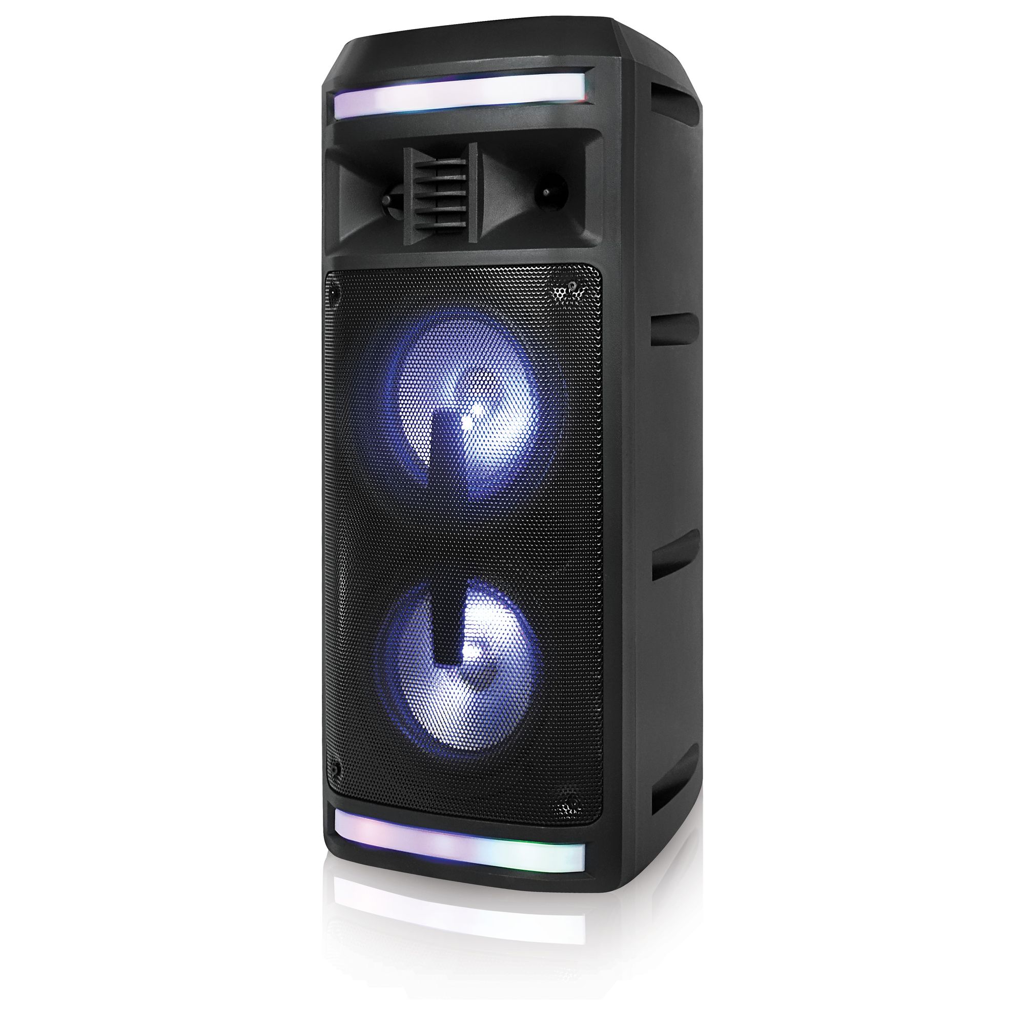 

Портативная акустика BBK BTA602, 60 Вт, FM, AUX, USB, microSD, Bluetooth, подсветка, черный (BTA602 (B)), BTA602