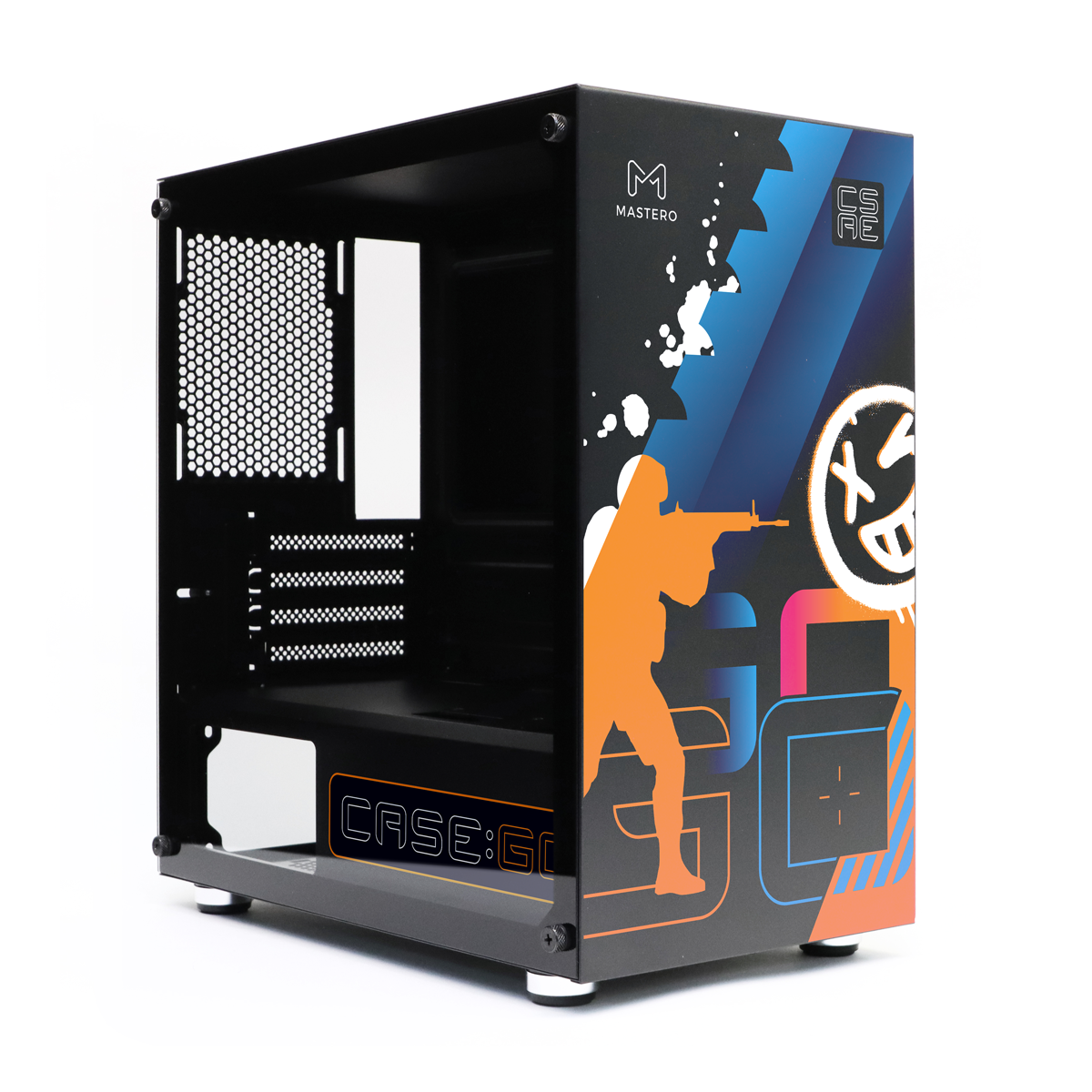 Корпус Mastero Case GO, mATX, Mini-Tower, USB 3.0, черный, без БП (MST-GCM-01-GO)