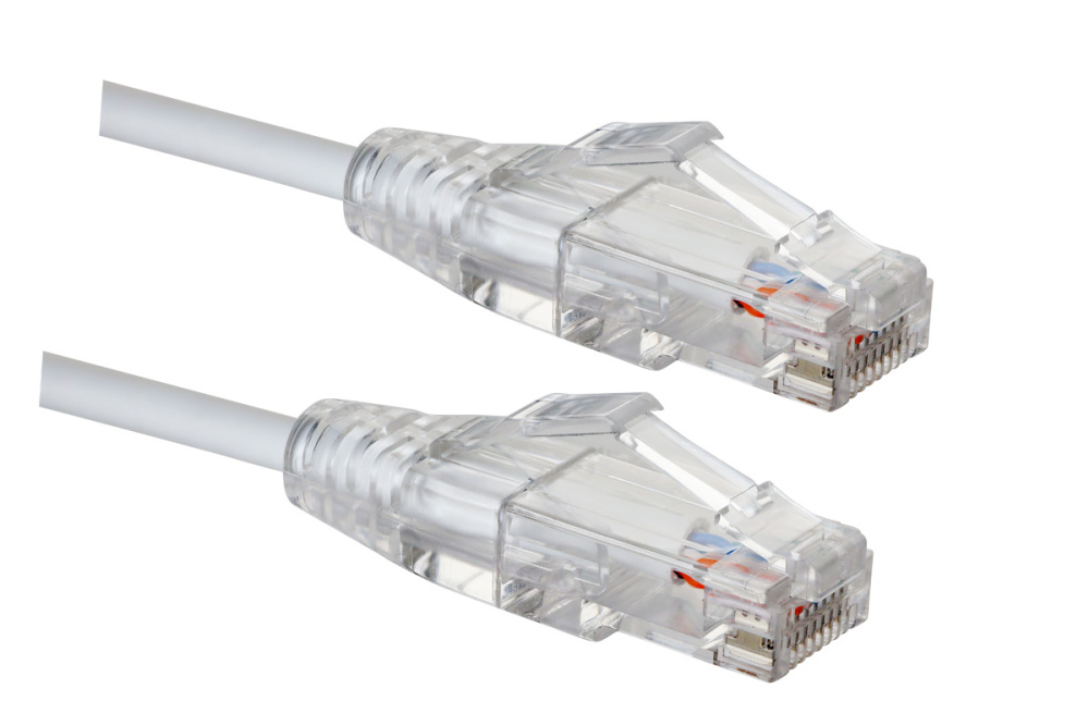 

Патч-корд UTP кат.5e, 1 м, RJ45-RJ45, белый, CU, LSZH, Eurolan Slim Line (21S-U5-01WT)
