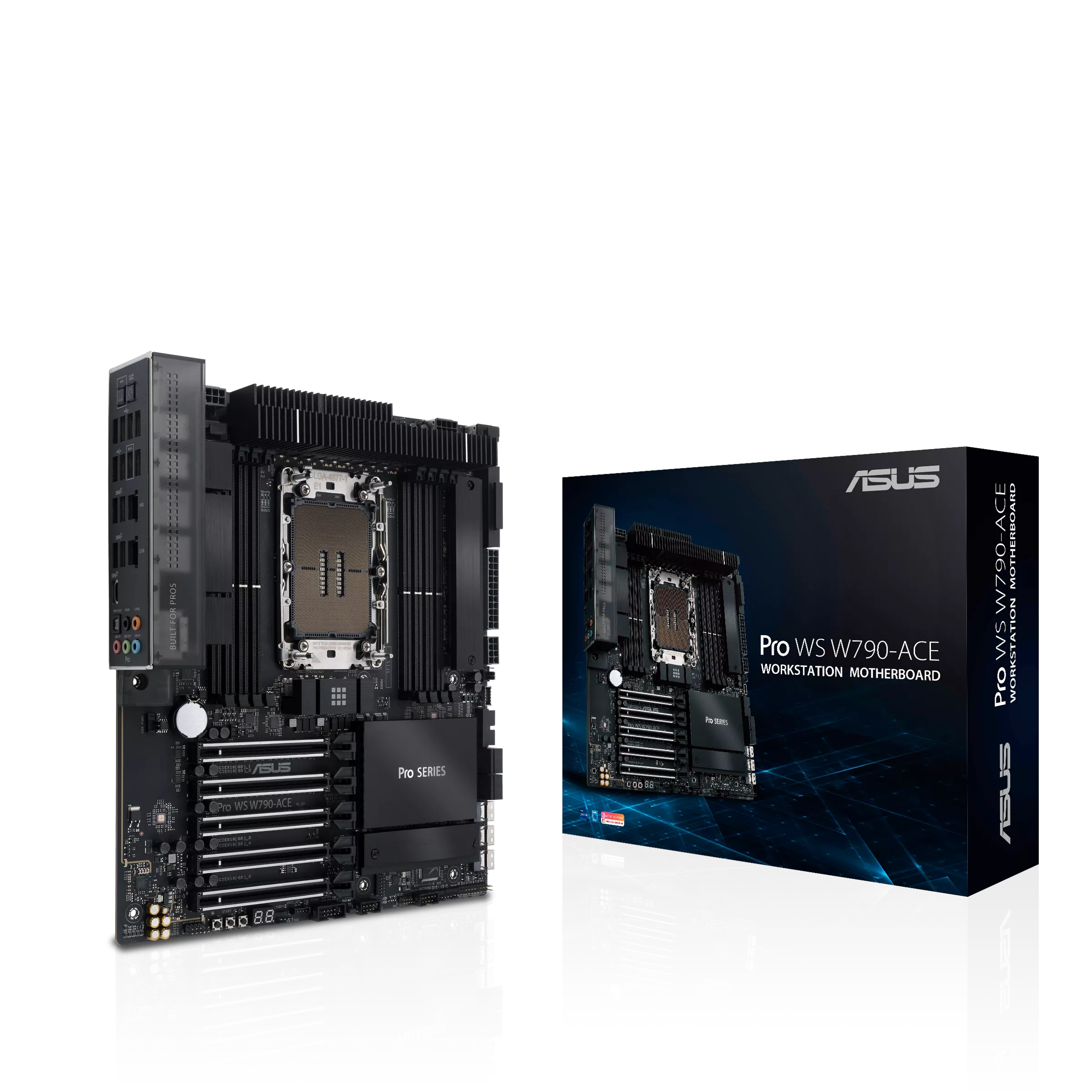 

Материнская плата ASUS PRO WS W790-ACE, 1xLGA4677, Intel W790, 8xDDR5, 5PCI-Ex16, 2xM.2-PCI-E, 4SATA3 RAID 0/1/5/10, 7.1-ch, 1x2500 Мбит/с 1x10 Гбит/с, 12xUSB 2.0, CEB, Retail (90MB1C70-M0EAY0), PRO WS W790-ACE