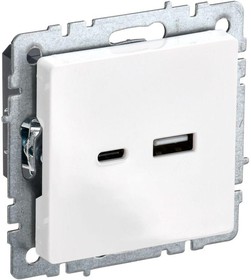 Розетка IEK Brite РЮ11-1-БрБ (BR-U22-018-K01)