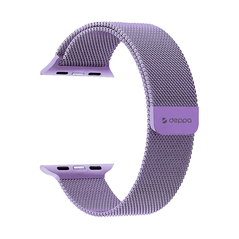 

Ремешок Deppa Mesh для Apple Watch, 42-44 мм, нержавеющая сталь, лавандовый (47148), 0