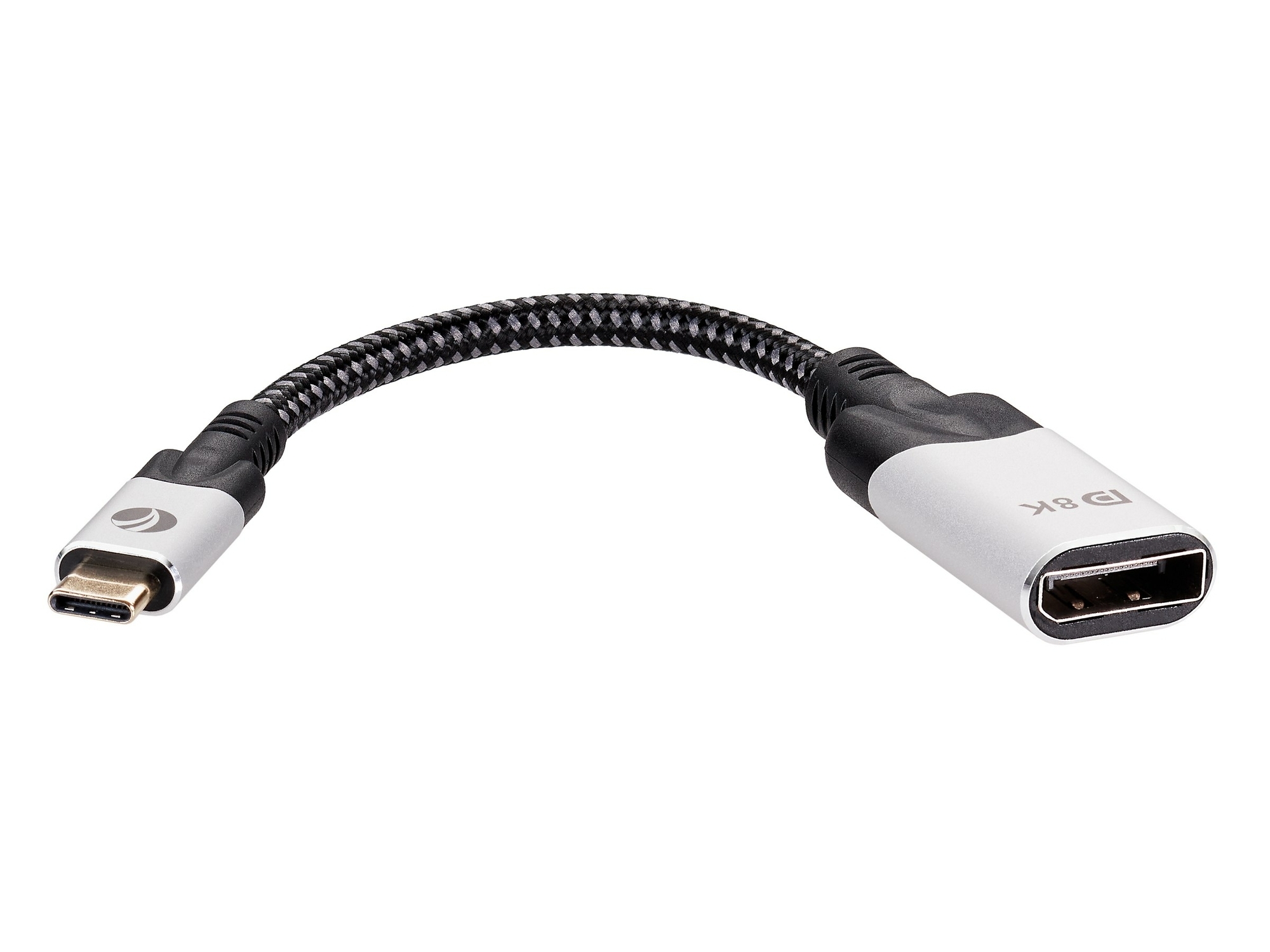 

Кабель-переходник (адаптер) USB Type-C(m)-DisplayPort(f), быстрая зарядка, 15 см, черный/серый, VCOM (CU422MV-8K)