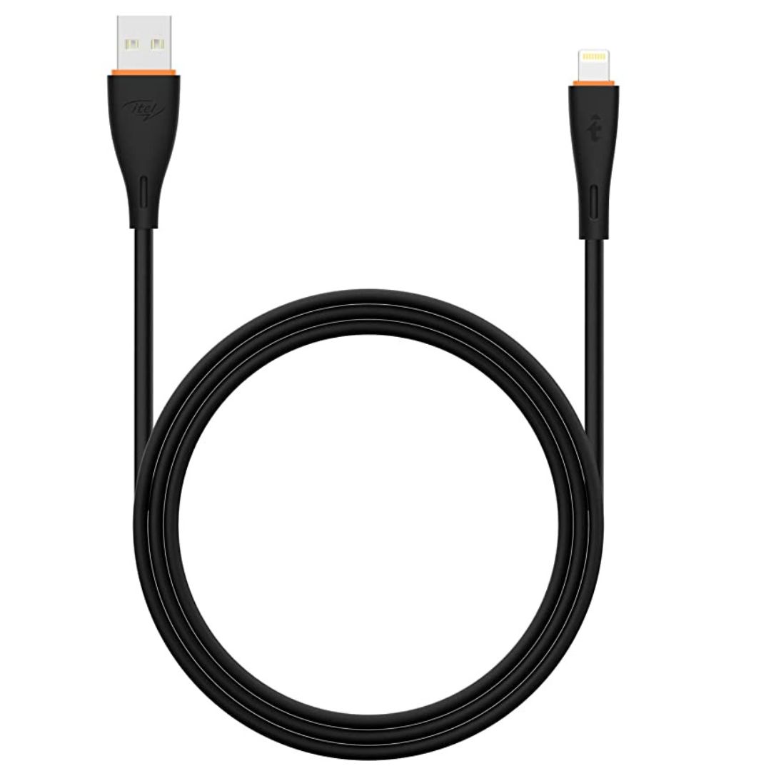 

Кабель USB-Lightning 8-pin, 1 м, черный, ITEL (ICD-L22N)