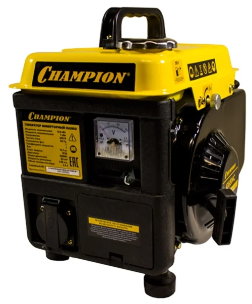 Электрогенератор CHAMPION IGG950, 1.86 л.с., 900 Вт