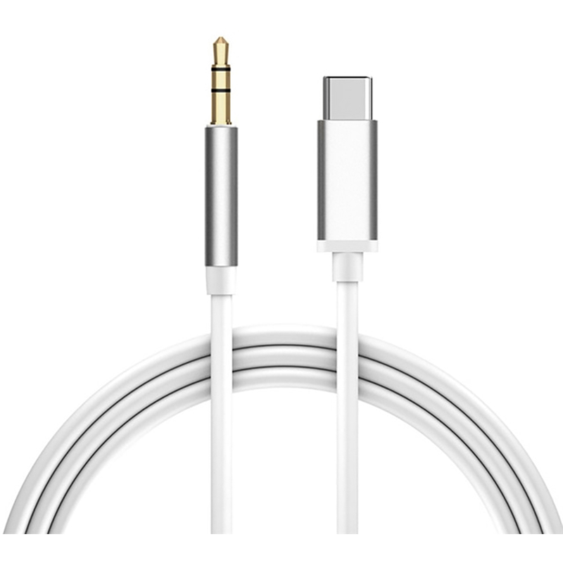 

Кабель-переходник (адаптер) USB Type-C(M)-Jack 3.5mm(M), 1 м, белый/серебристый Greenconnect (GCR-52328)