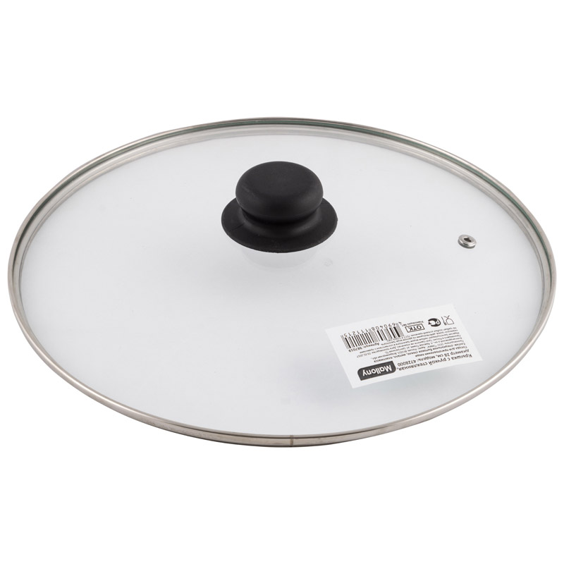 

Крышка Mallony, 28 см, прозрачный/черный (987019)